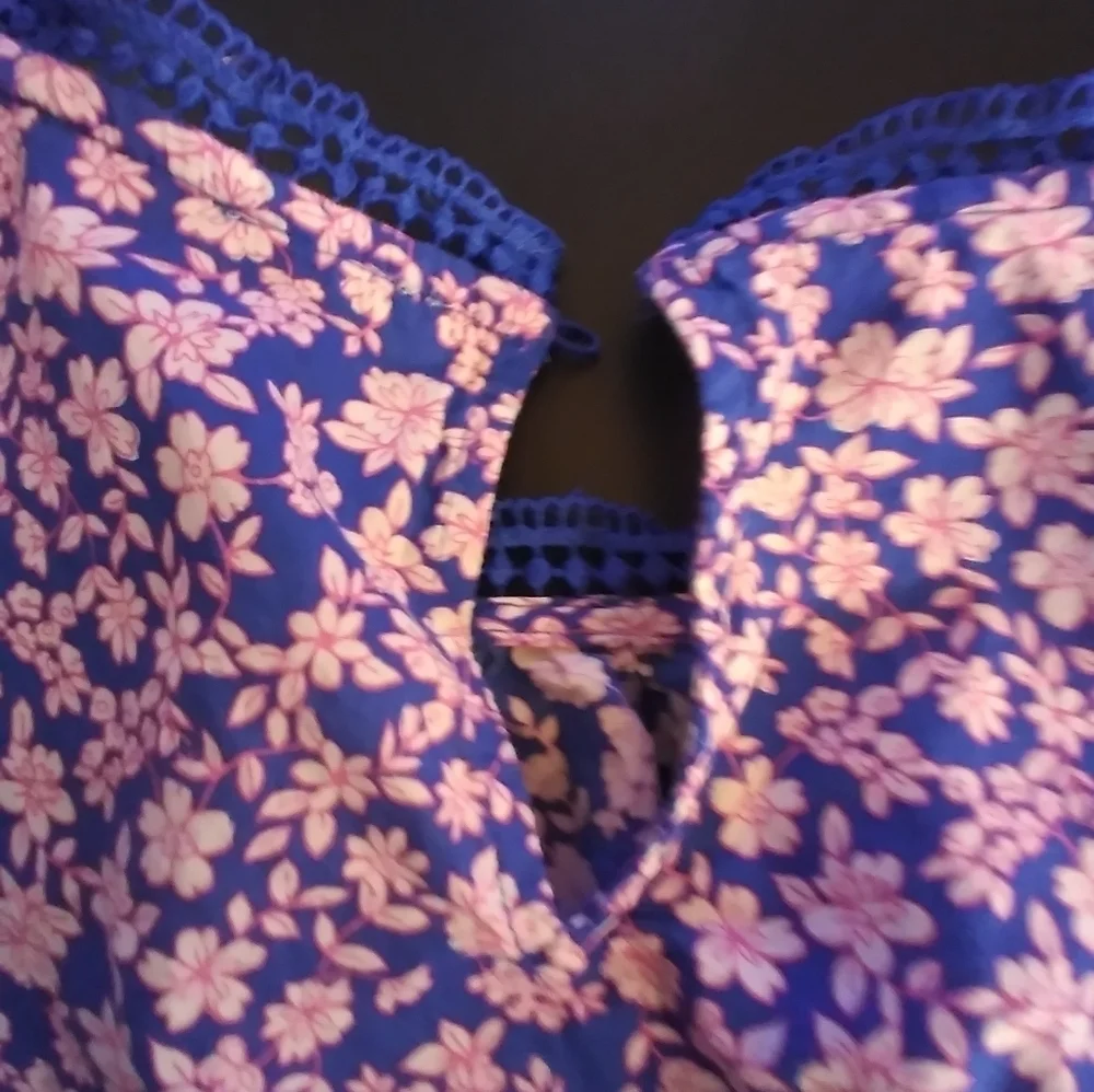 J Crew Floral Purple and Pink Blouse Ruffled Sleeve Cottagecore Fairy Boho